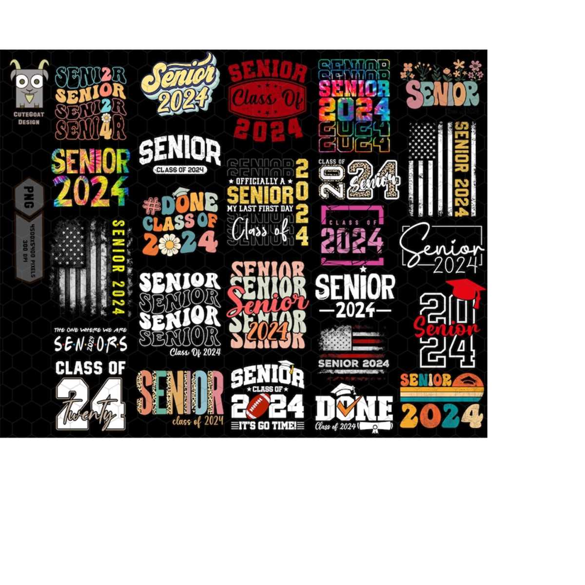 Senior 2024 Png Bundle, Class Of 2024 Png, 2024 Senior, Back - Inspire ...