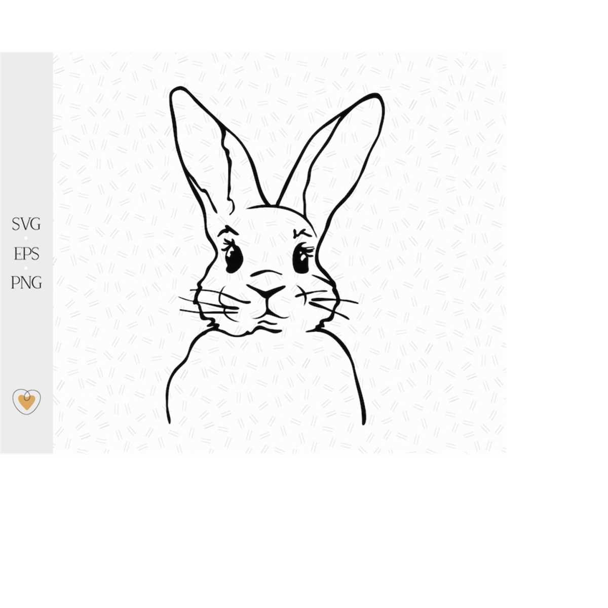 Rabbit face svg, Bunny svg, Rabbit cut file, Easter bunny sv | Inspire ...