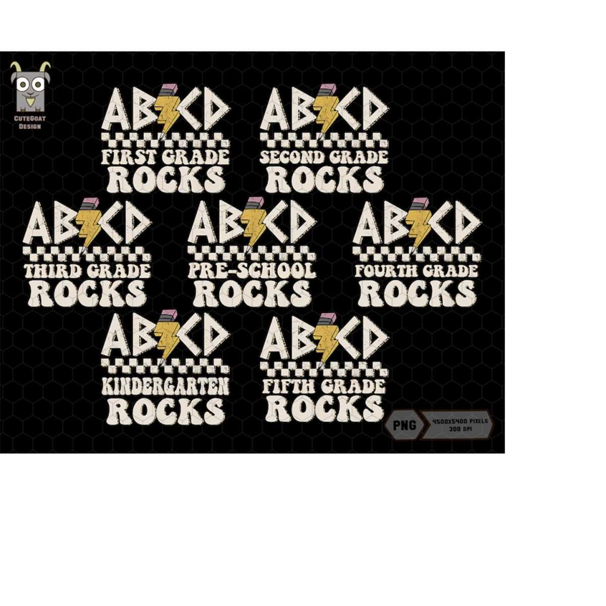Alphabet ABCD Rock Png Bundle, Back To School Png Bundle, Fi | Inspire ...