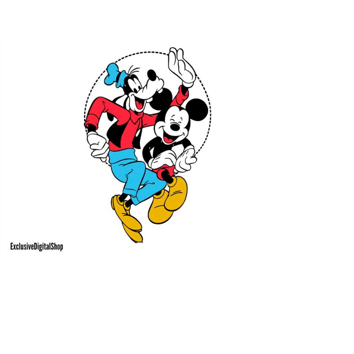 Mickey Mouse & Goofy SVG, Mouse SVG, Cut File - Digital Down - Inspire