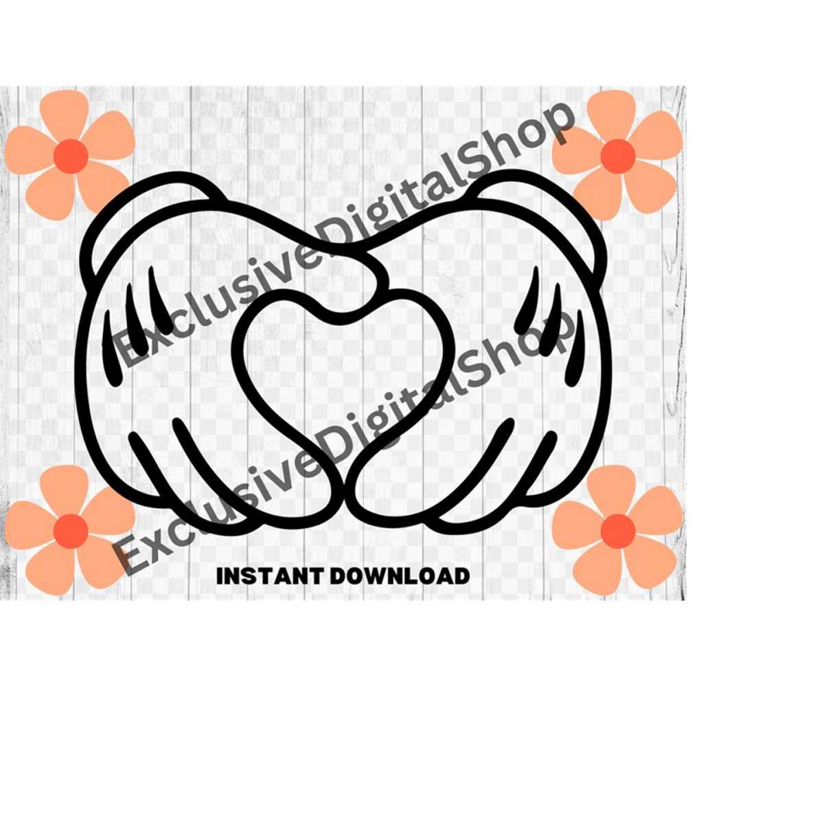 Mickey Mouse Hands Minnie Mouse Hands, standing Mickey SVG, | Inspire ...