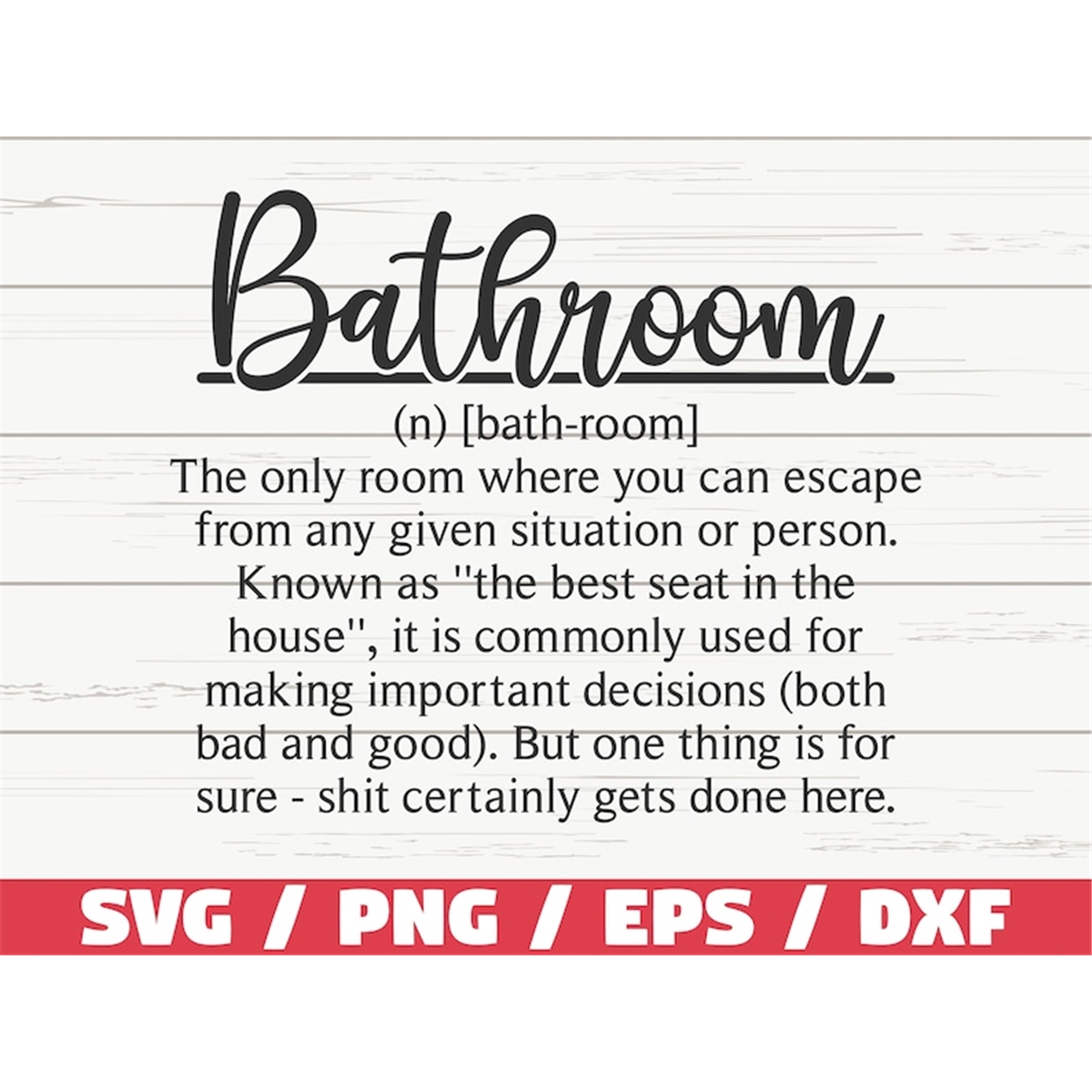 Bathroom Definition SVG / Cut File / Cricut / Commercial use Inspire