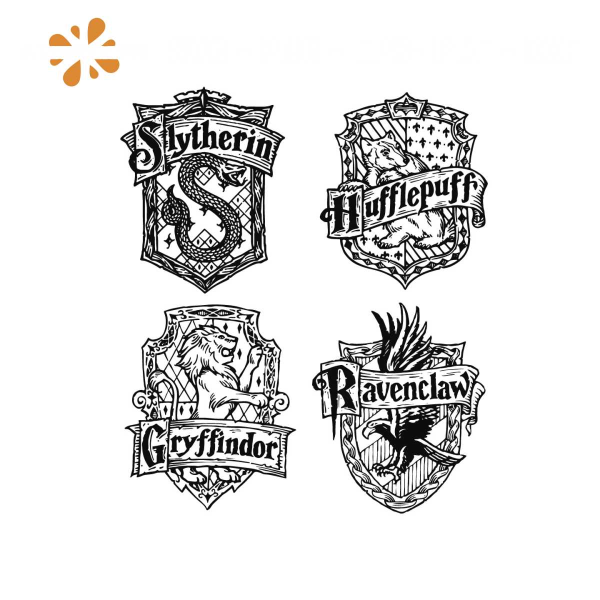 Hogwarts Houses Svg, Harry Potter Svg, Hogwarts Svg, Gryffin Inspire