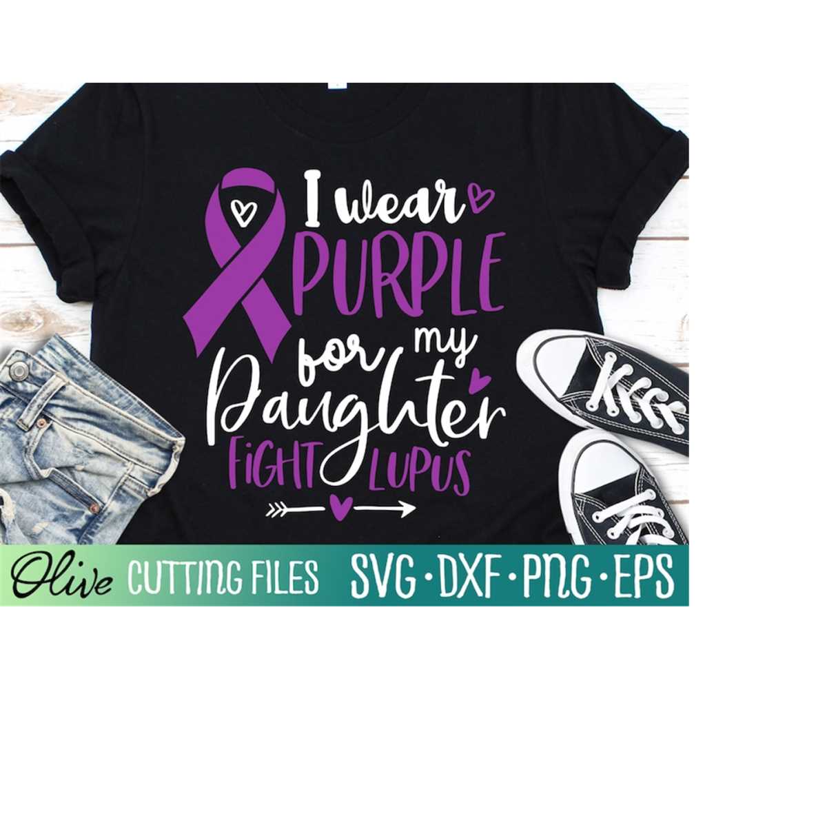 I Wear Purple for My Daughter - Lupus Awareness T-Shirt
