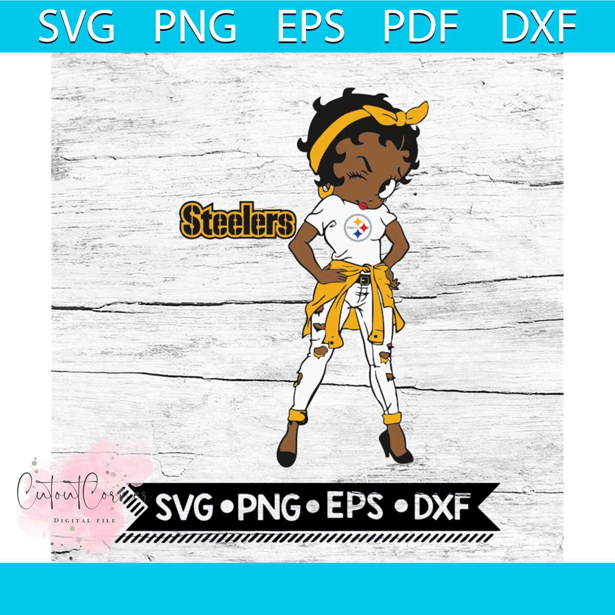NFL Logo Girl Svg, Pittsburgh Steelers Svg, NFL Svg, Footbal - Inspire ...