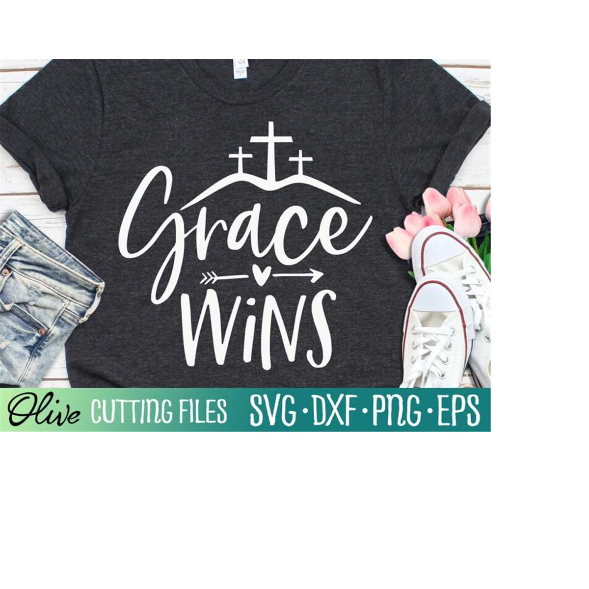 Grace Wins Svg, Easter Svg, Christian Svg, Bible Svg, Jesus | Inspire ...