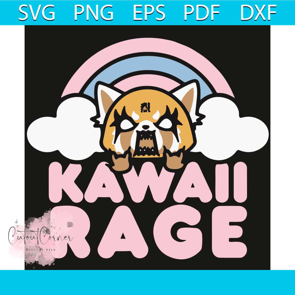 Aggressive Retuko Kawaii rage SVG, Aggretsuko SVG, Aggression Retsuko SVG, rai | Inspire ...