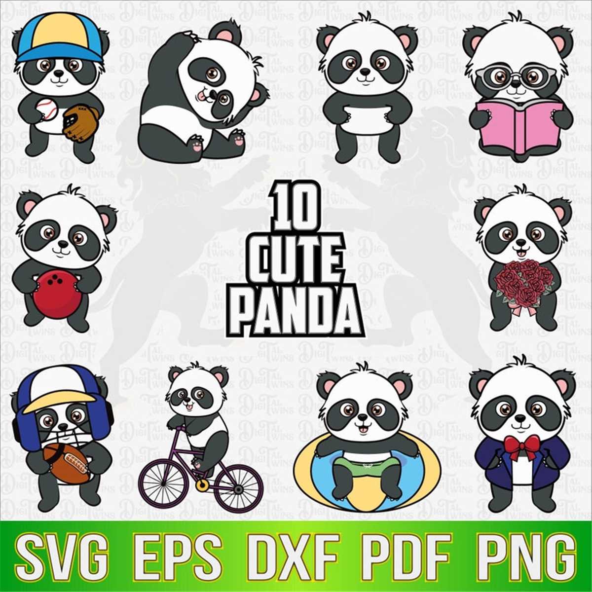 Panda Svg, Panda Clipart, Panda Vector, Panda Cut File, Pand - Inspire ...