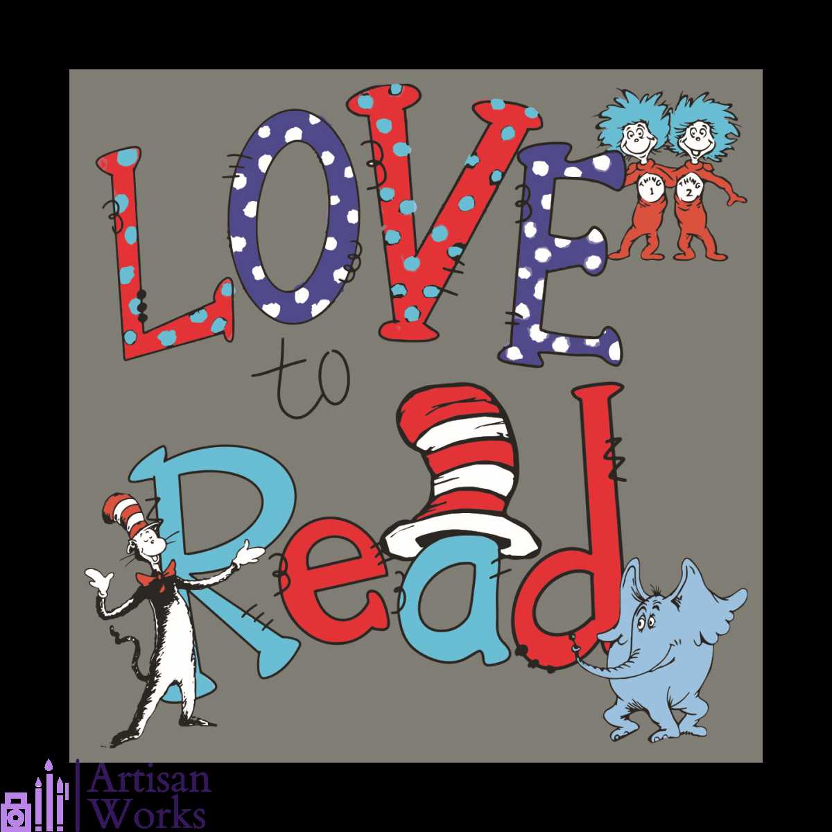 Love To Read Svg, Dr Seuss Svg, Reading Love Svg, The Cat In | Inspire ...