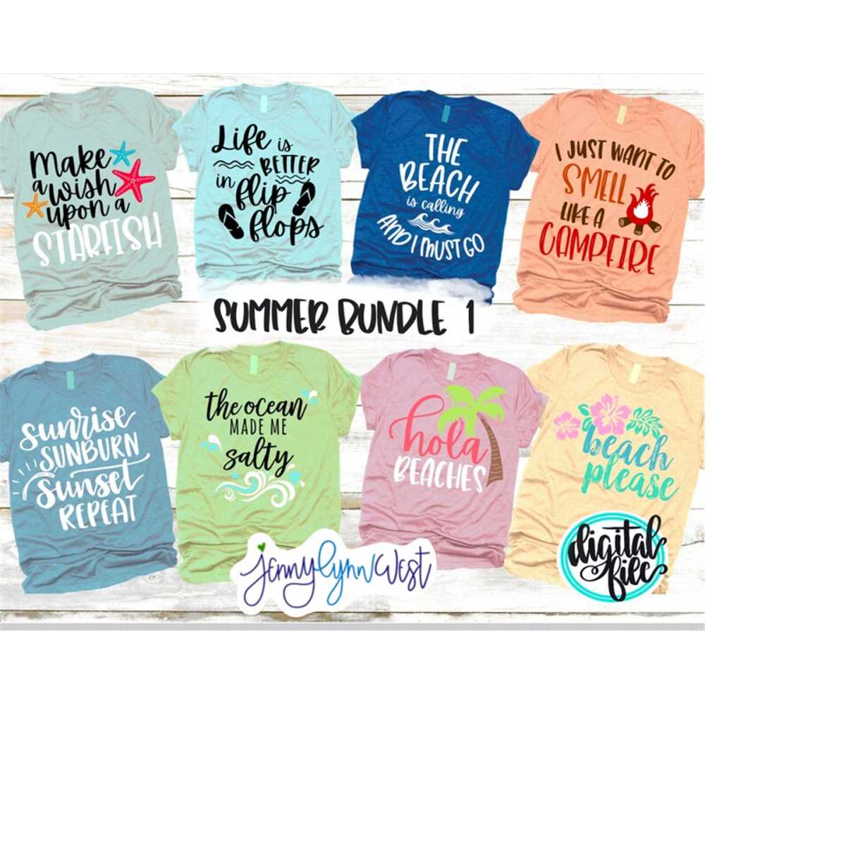 Summer SVG Bundle Beach SVG Summer Digital Download Ocean Be | Inspire ...