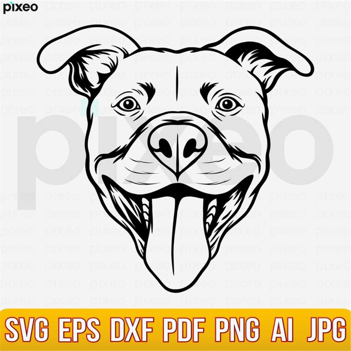 Pitbull Svg, American Pit Bull Svg, Pitbull Clipart, Pitbull - Inspire