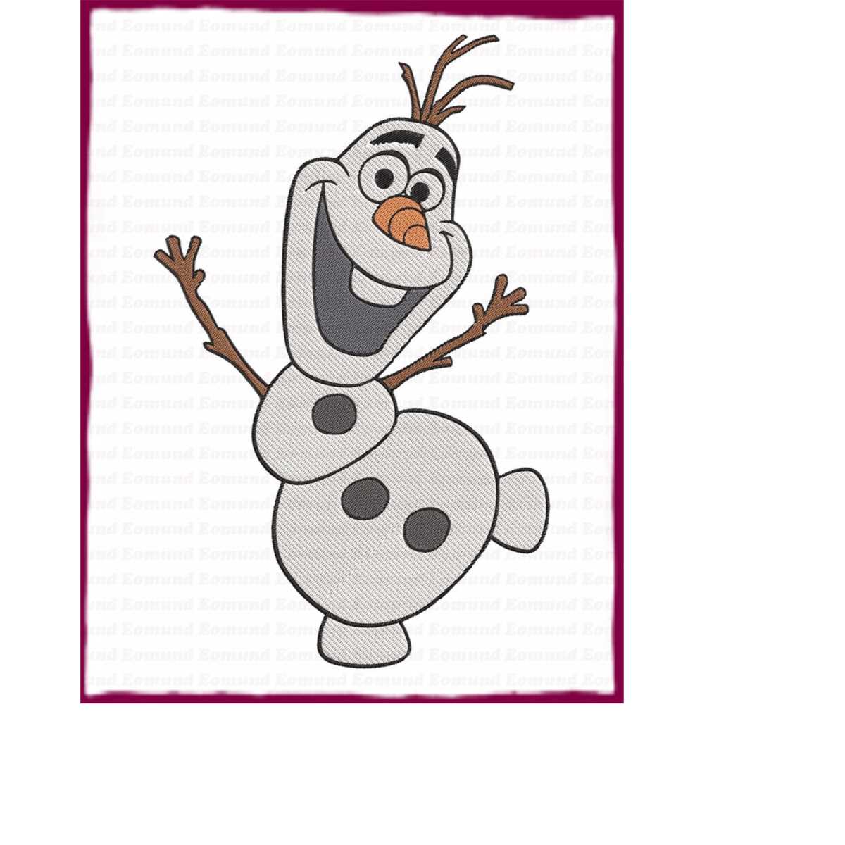 Olaf Frozen Filled Embroidery Design 16 - Instant Download | Inspire Uplift
