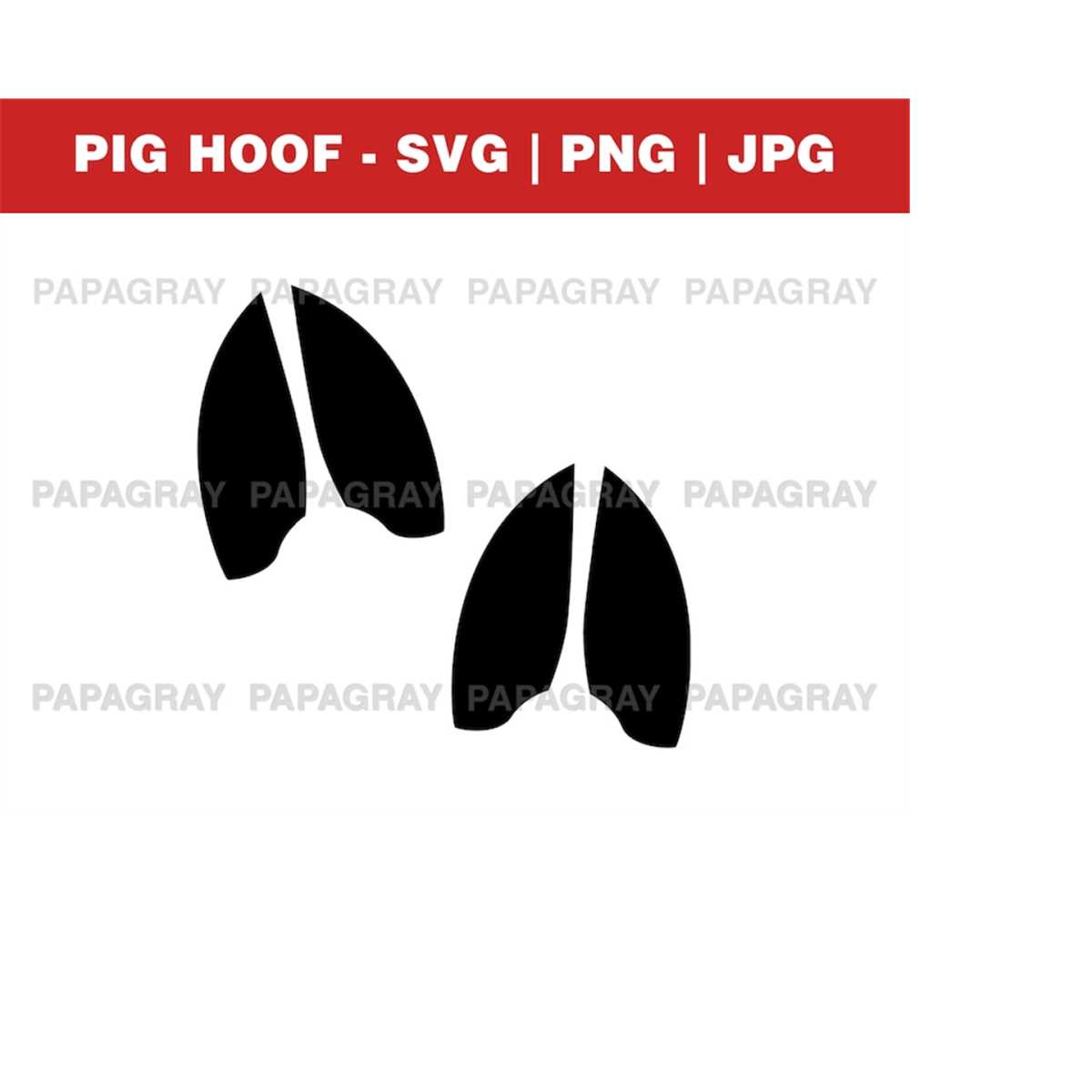 Pig Hoof SVG Digital Download Pig Feet PNG, Pig Feet Sil Inspire