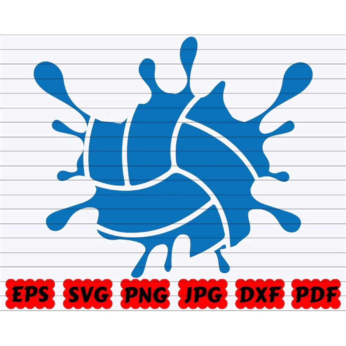 Volleyball Exploding Svg Splash Volleyball SVG | Splash SVG | Paint Splatter SVG | Pa | Inspire ...