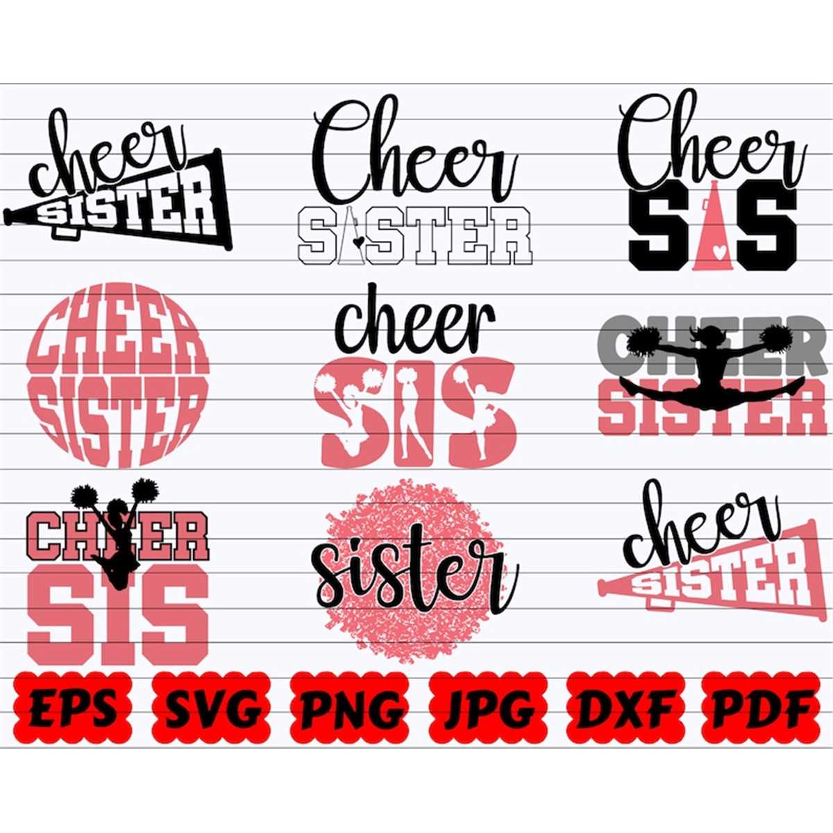 Cheer Sister SVG | Cheer Sis SVG | Cheer Family SVG | Sister - Inspire