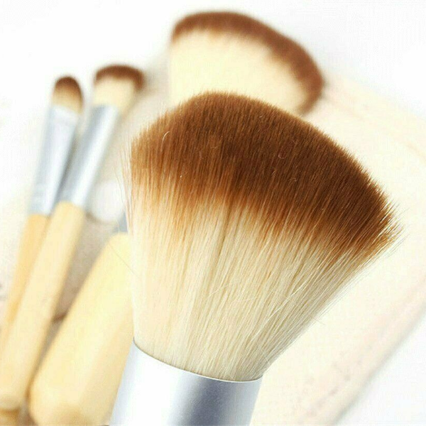 4Pcs Bamboo Makeup Brush Set, Usage: Professional At ₹ 220/piece In Bhopal - Foto 5