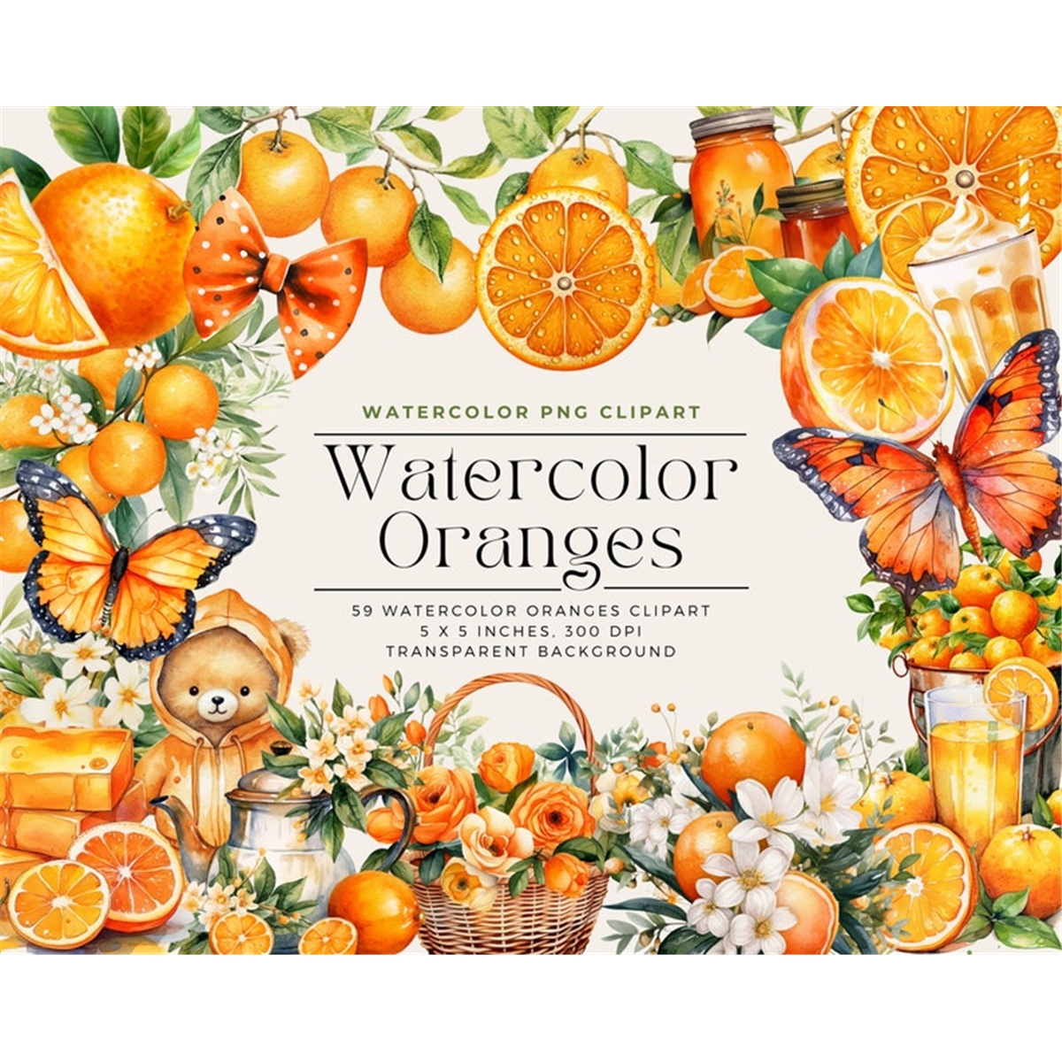 Watercolor Oranges Clipart PNG, Watercolor Sublimation Orang | Inspire ...