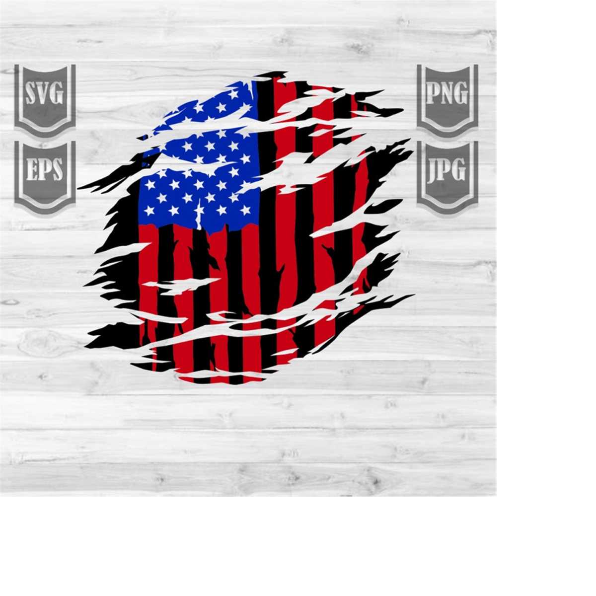 ripped usa flag svg - Inspire Uplift
