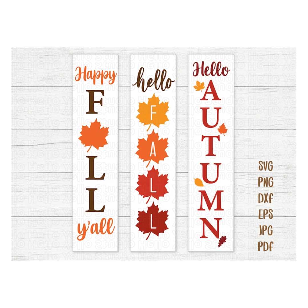 Fall Porch Sign Svg Bundle, Welcome Sign Svg, Halloween Porc | Inspire ...