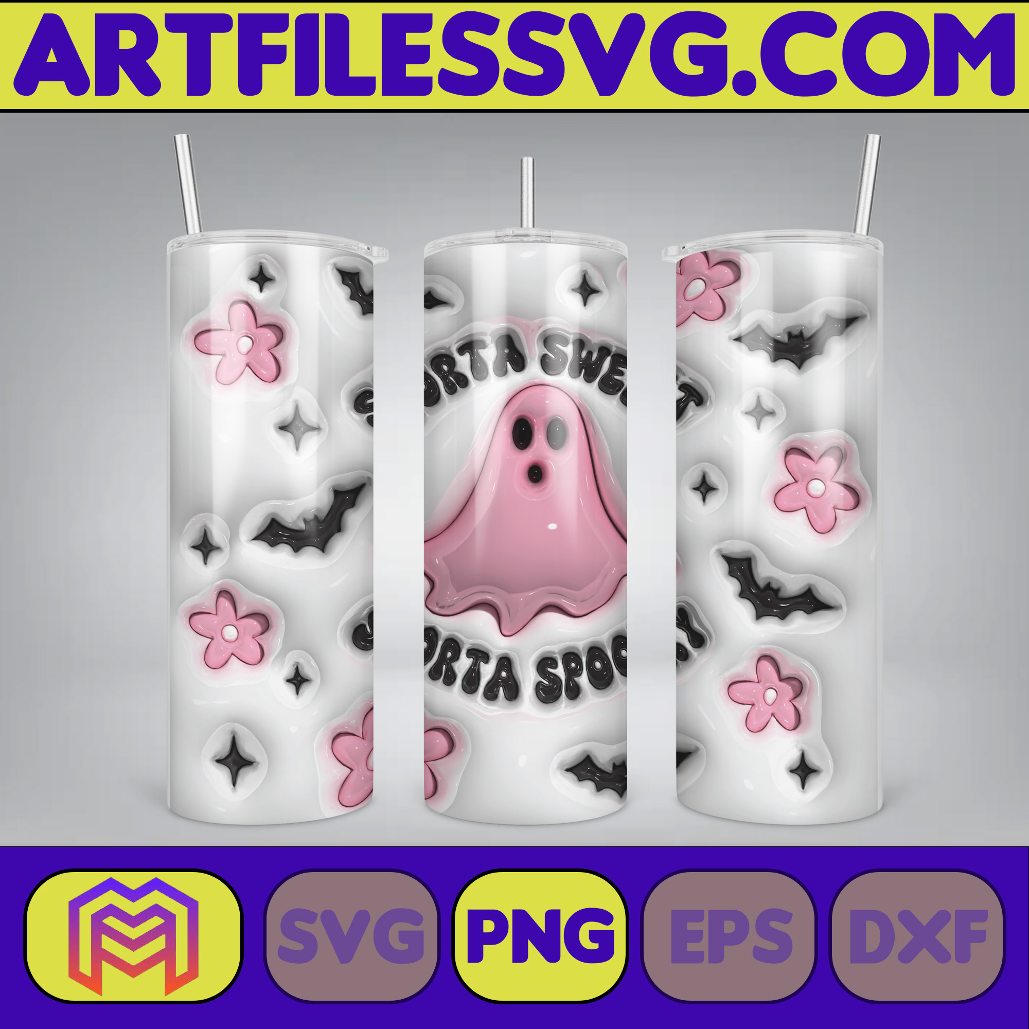 3D Inflated Sublimation Tumbler Design Download PNG, 20 Oz D - Inspire ...