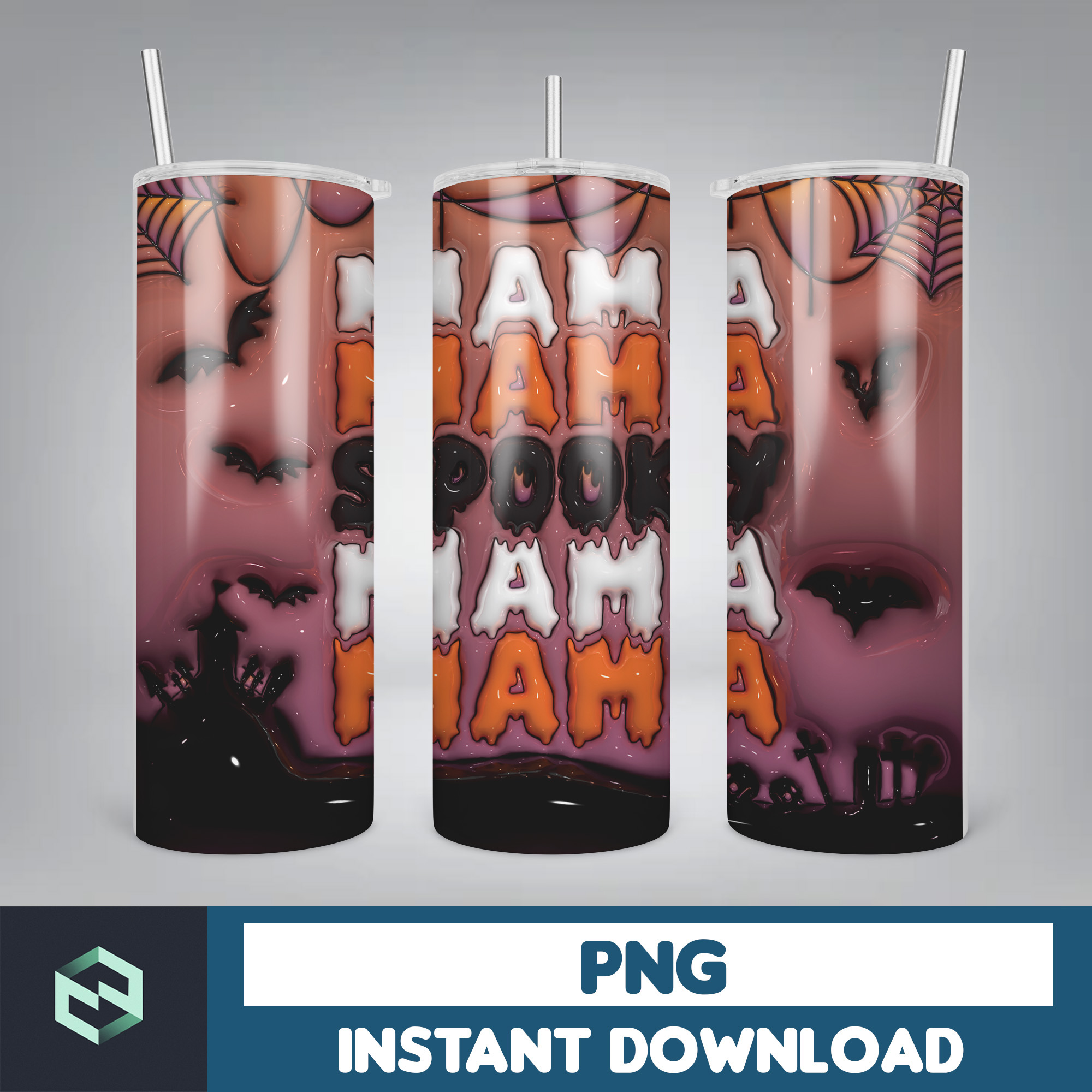 3D Inflated Sublimation Tumbler Design Download PNG, 20 Oz D - Inspire ...
