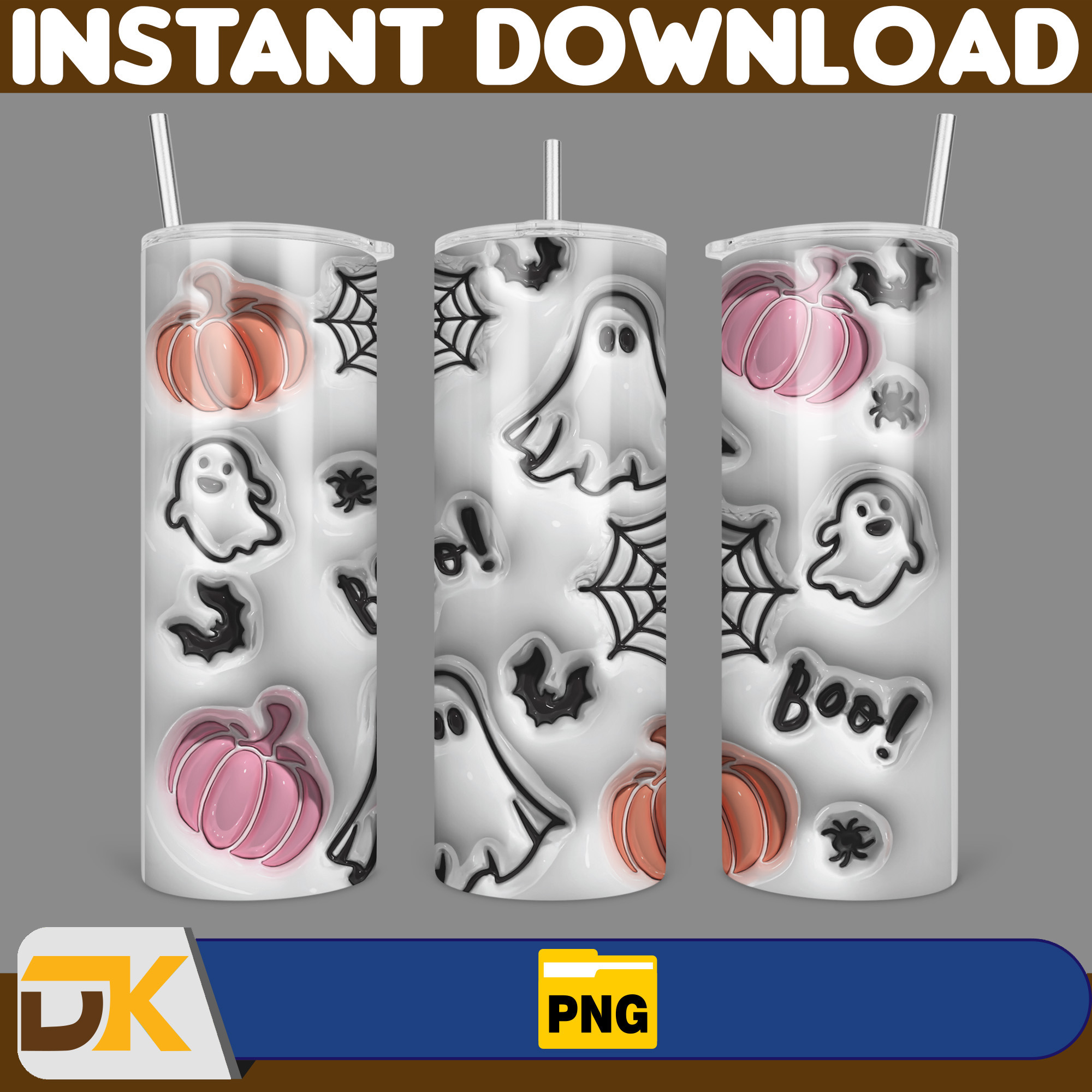 3D Inflated Sublimation Tumbler Design Download PNG, 20 Oz D - Inspire ...