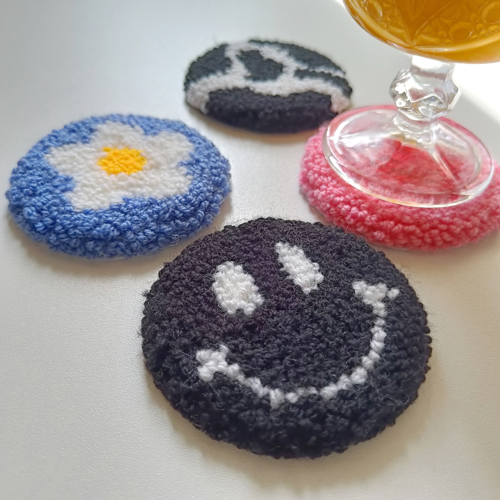 Car coasters Tufted coasters Punch needle coasters Christmas coasters Christmas gifts Sweet Home Coasters Mug Rug coaste