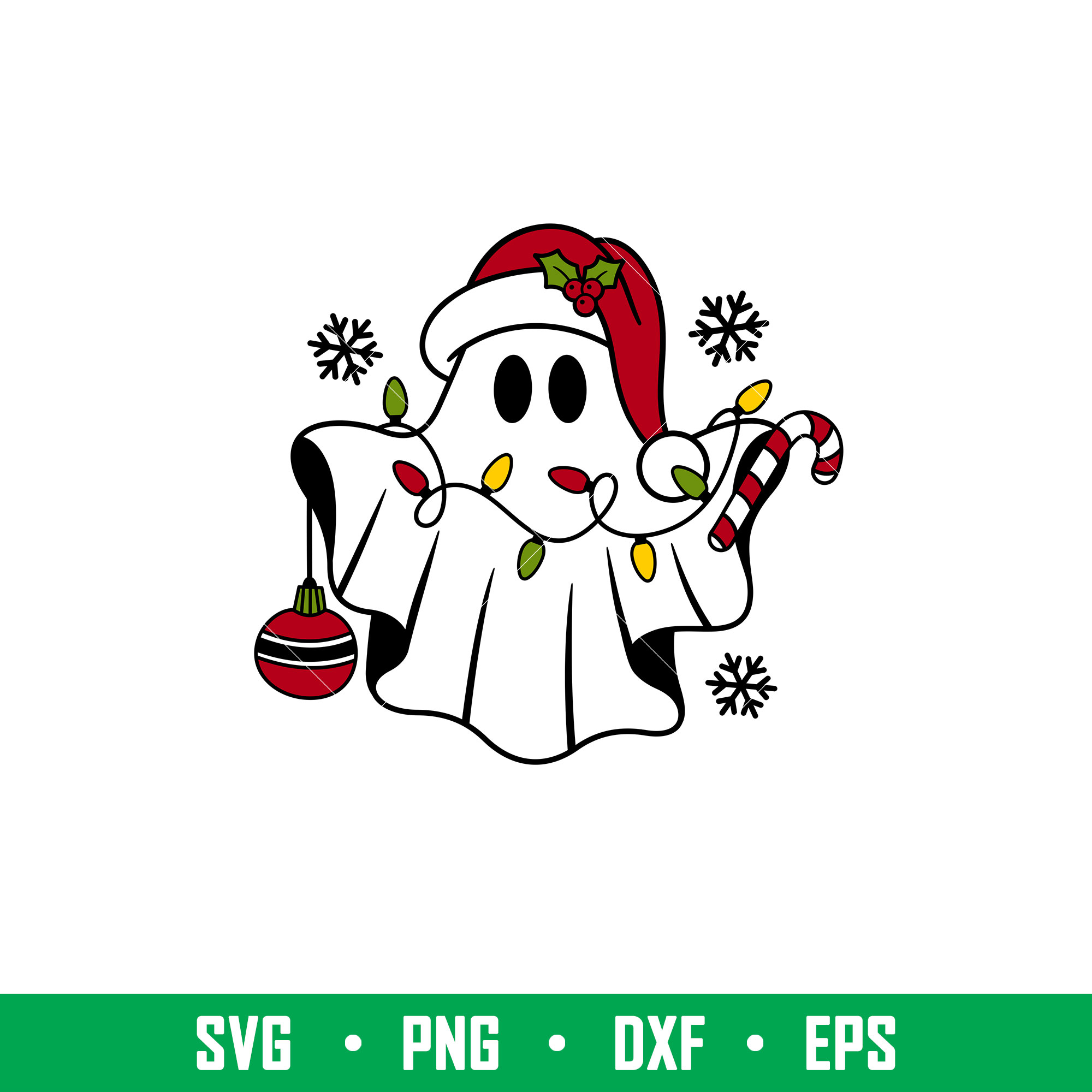 Christmas Ghost, Christmas Ghost Svg, Christmas Svg, Spooky Inspire