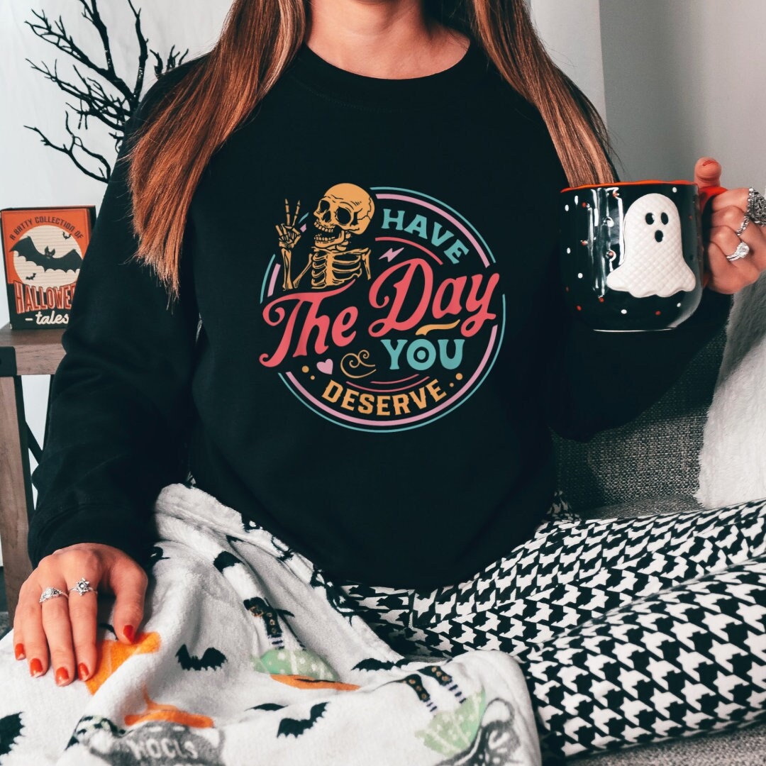 Simply Love Full Size HAVE THE DAY YOU DESERVE Graphic Sweatpants main image 1