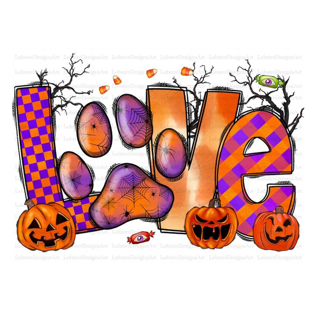 Halloween Sublimation Design Png, Love Dog Png, Dog Png, Hal | Inspire ...