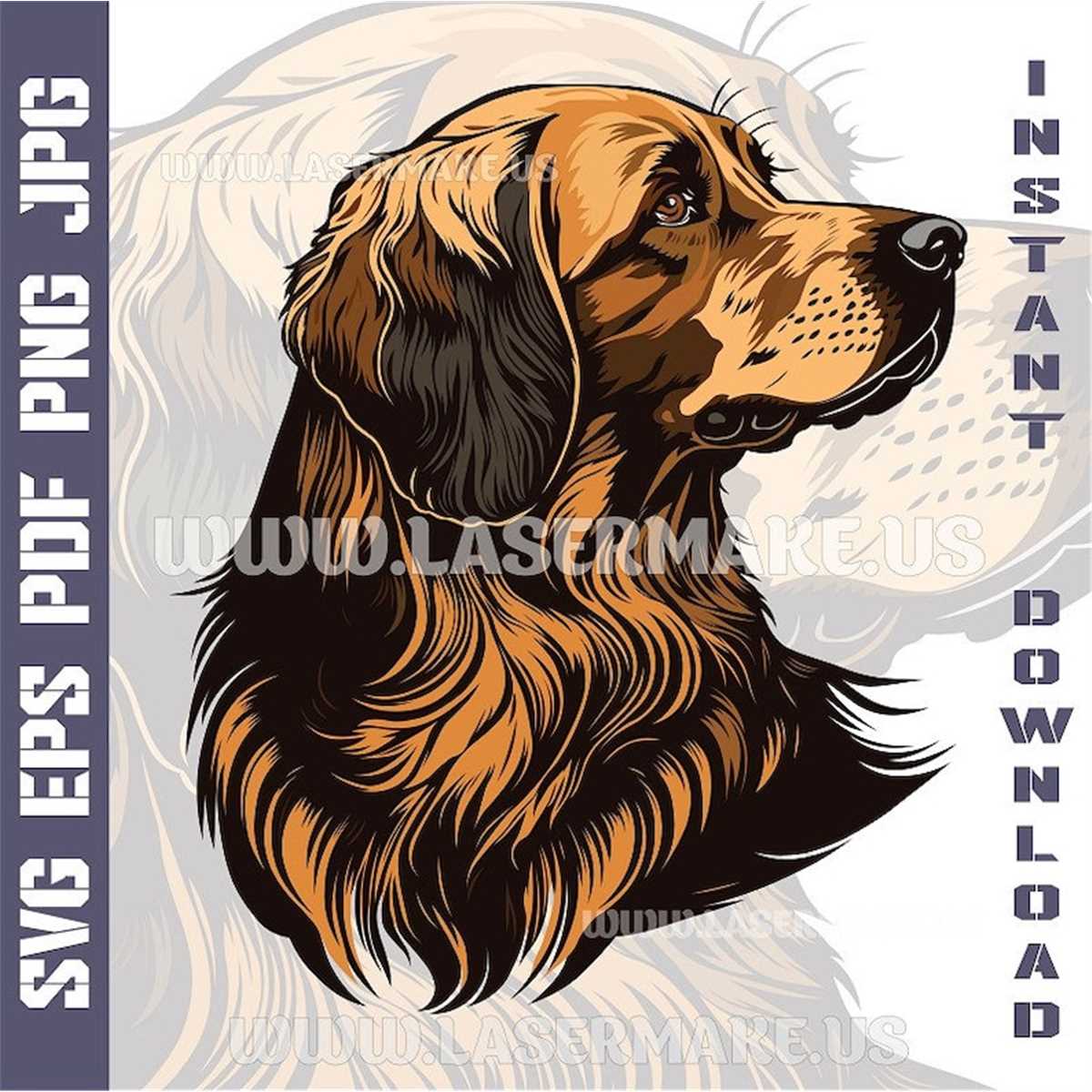 Golden Retriever svg | portrait cut file | dog | cuttable sh | Inspire ...