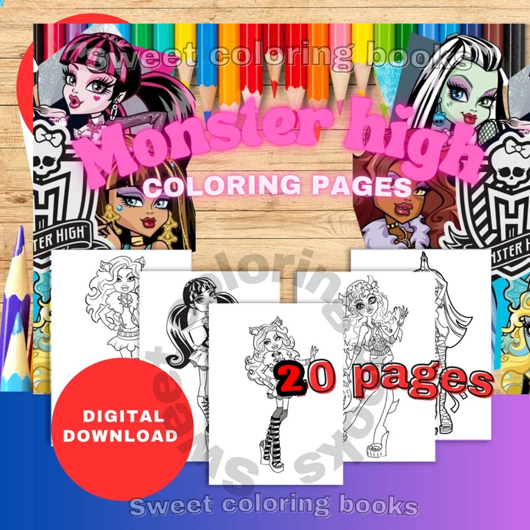 23 pages of Monster High's color life, pages of anniversarie | Inspire ...