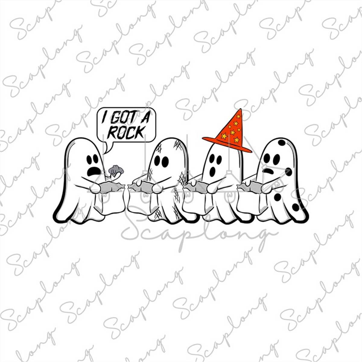 Cute Ghost Rocker Sign I Got A Rock Png, Halloween Ghost Png, Funny Ghost Png, Spoo - Inspire ...