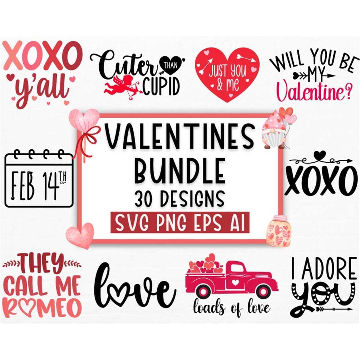 Valentines svg bundle, Valentines Day Svg, Happy valentine s | Inspire ...