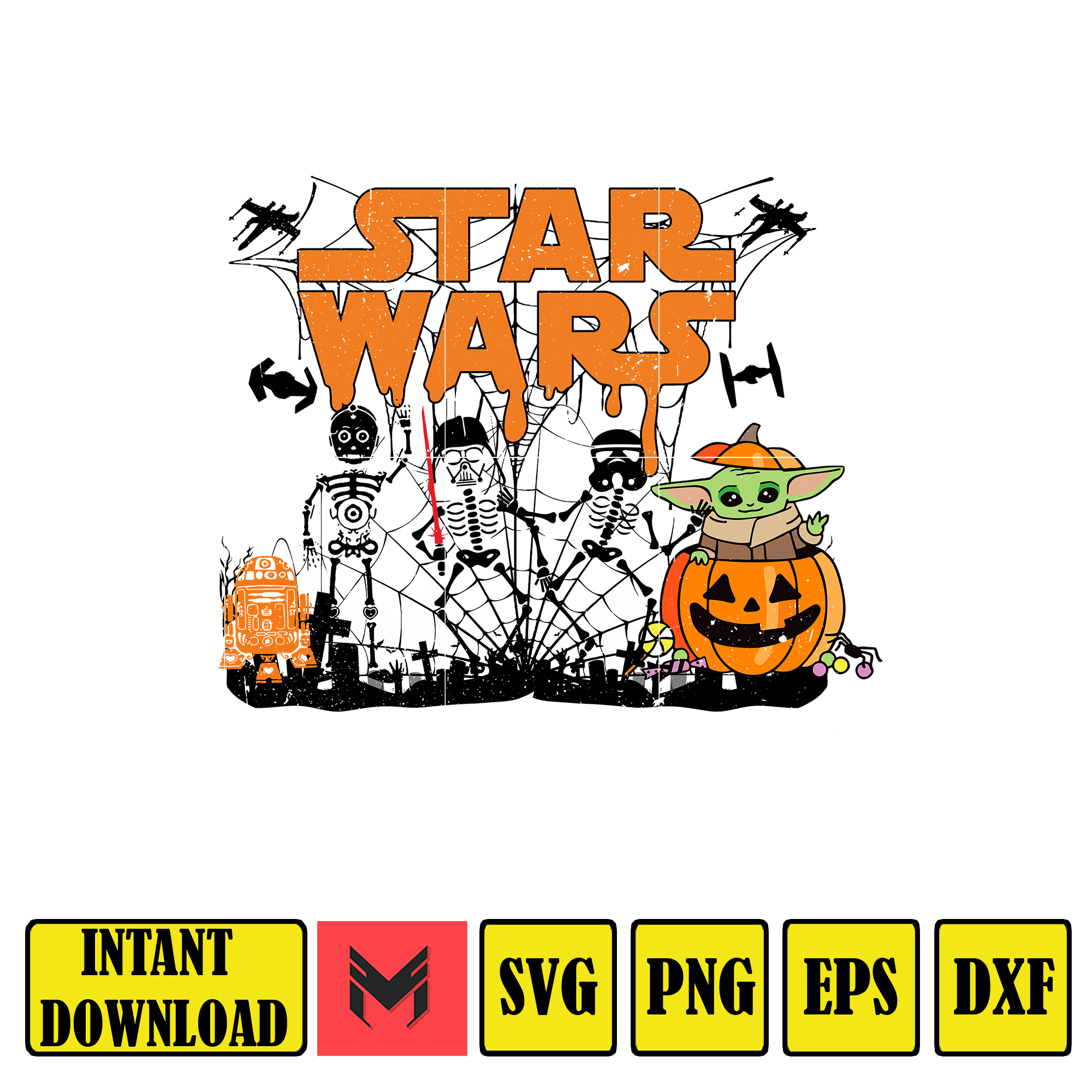 Star Wars Halloween Svg, Funny Star Wars Pumpkin, DisNey Ha Inspire
