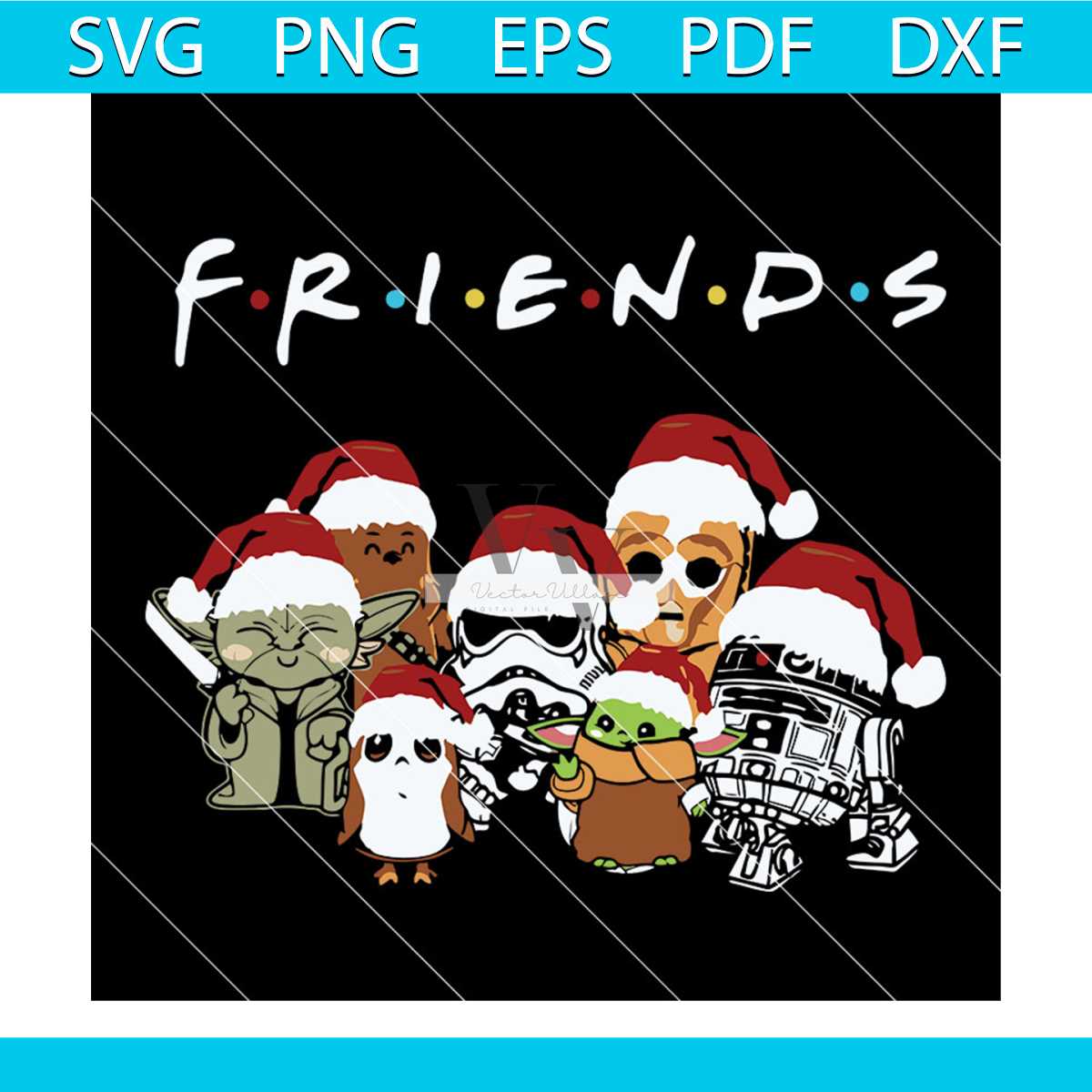 Christmas Star Wars Friends Svg, Christmas Svg, Merry Christ - Inspire