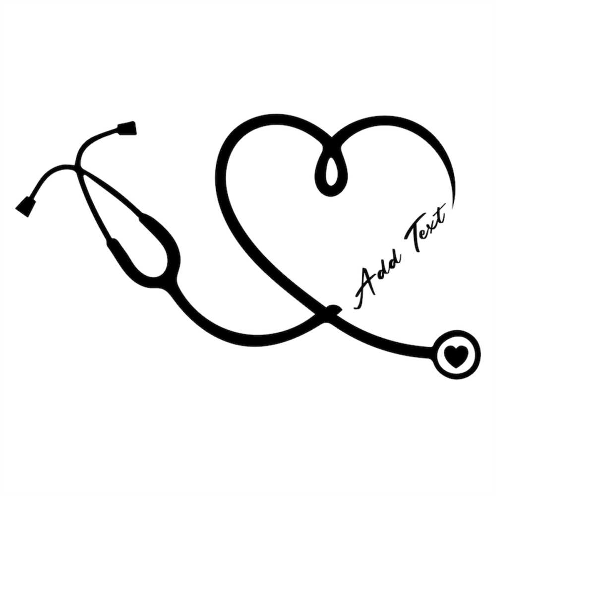 Heart Stethoscope SVG, Stethoscope SVG Essential Worker Svg, Inspire