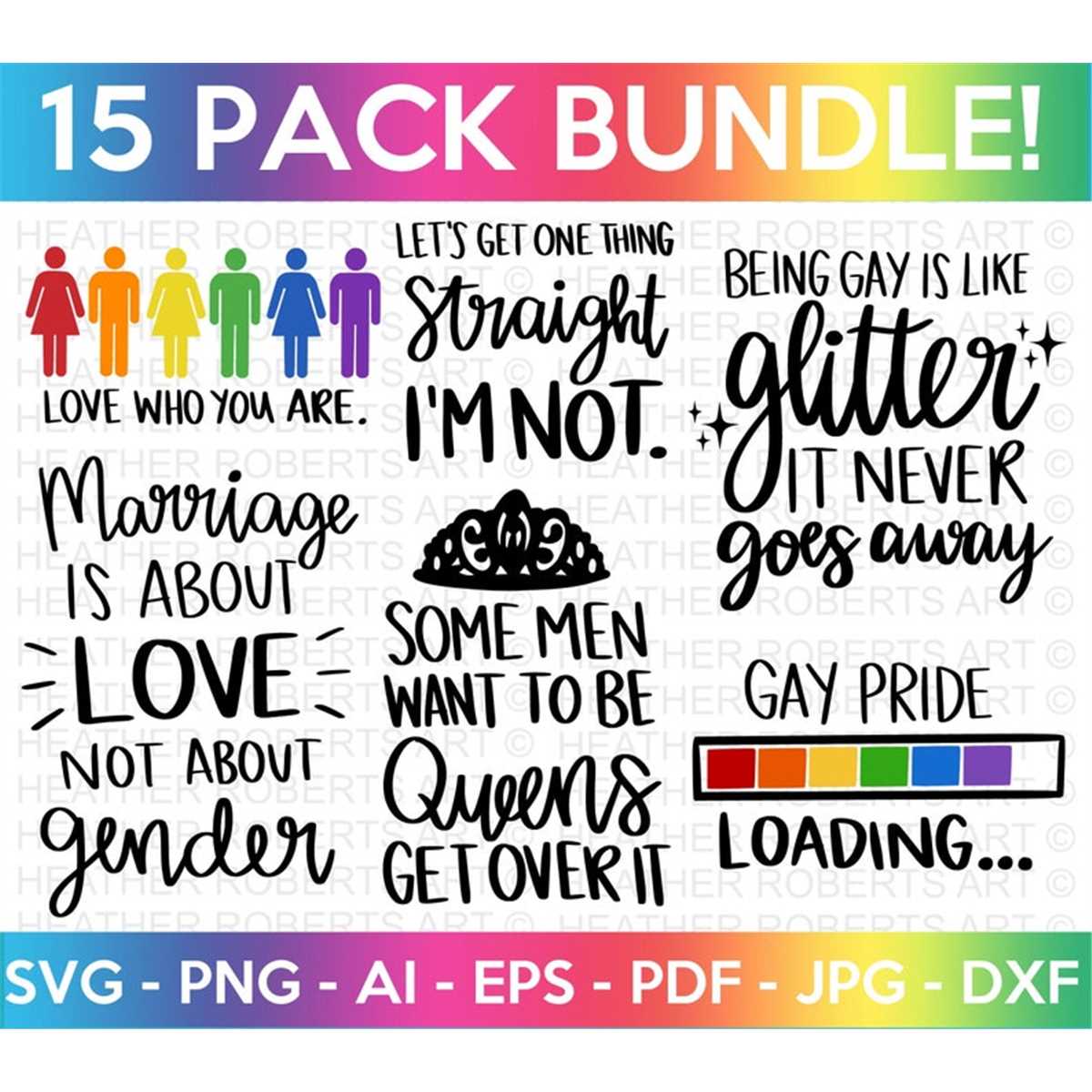 Gay Pride SVG Bundle, LGBT SVG Bundle, Gay svg, Pride svg, R - Inspire ...