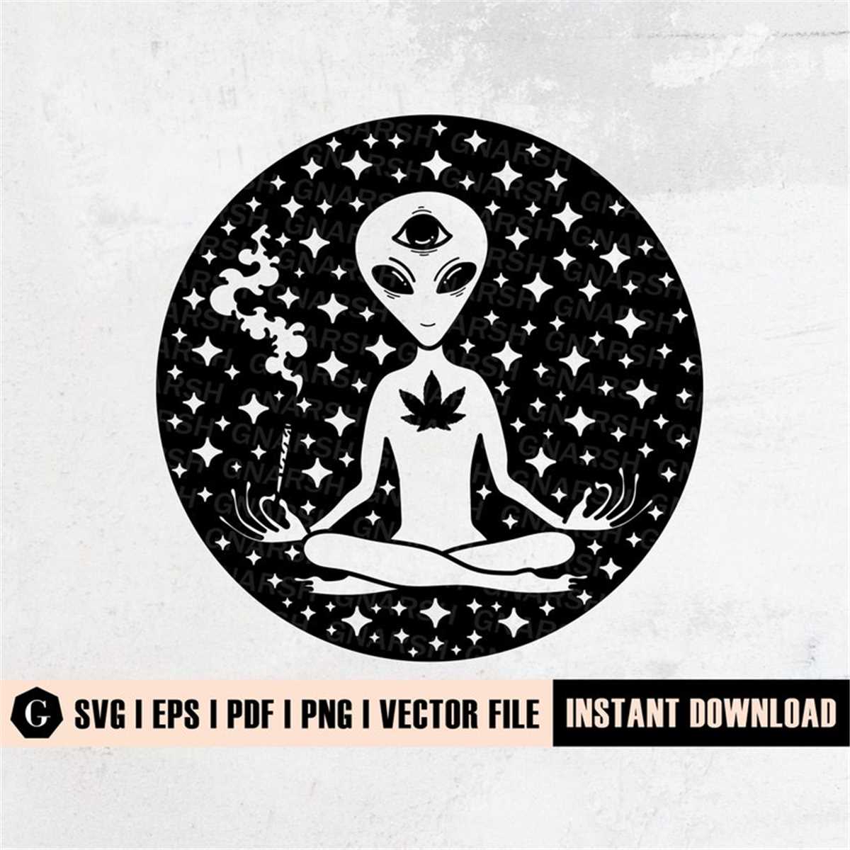 Alien Weed Svg | Alien UFO svg | Weed Svg | Cannabis Svg | C | Inspire ...