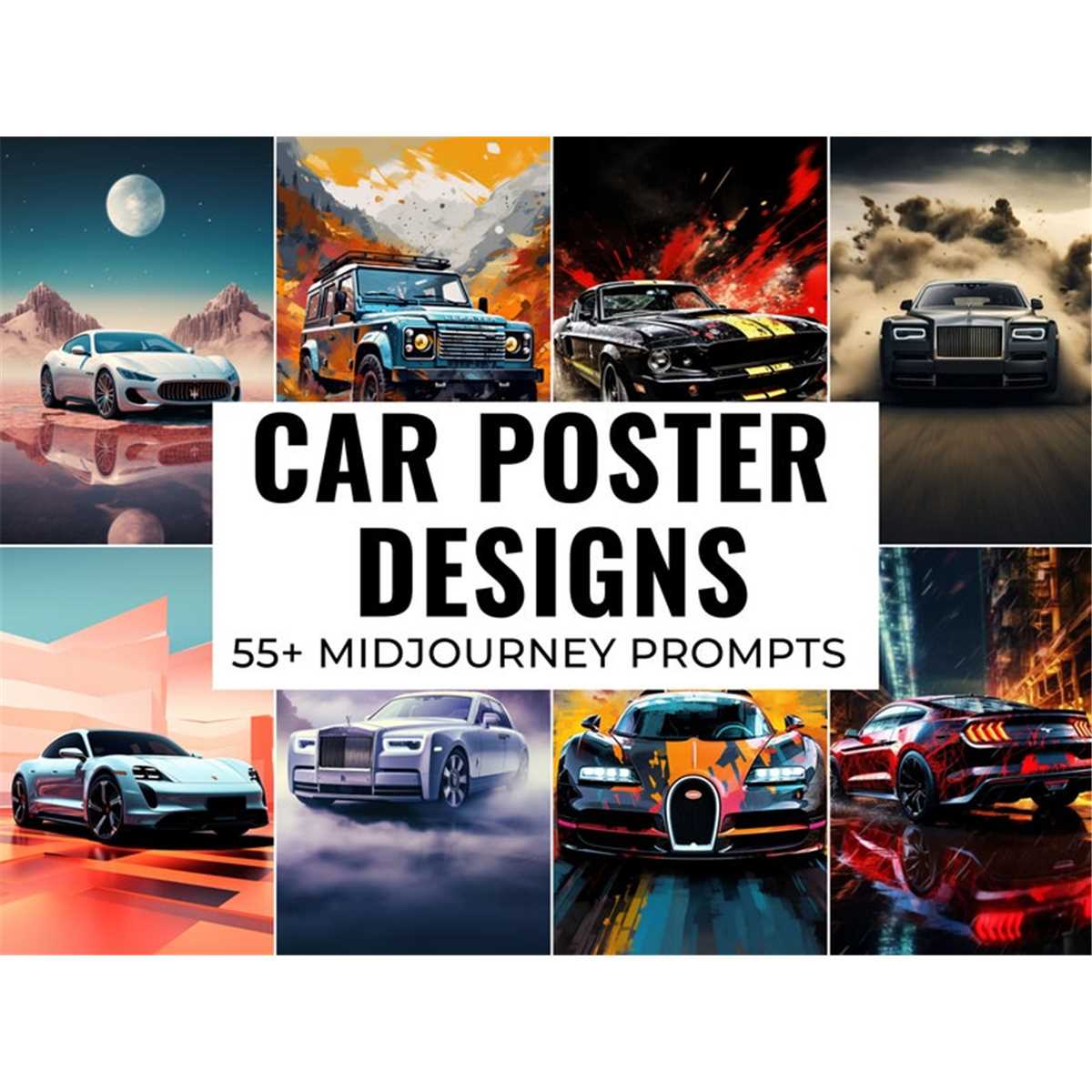 55 Poster Designs Midjourney Prompts, AI Art, Midjourney Pro Inspire
