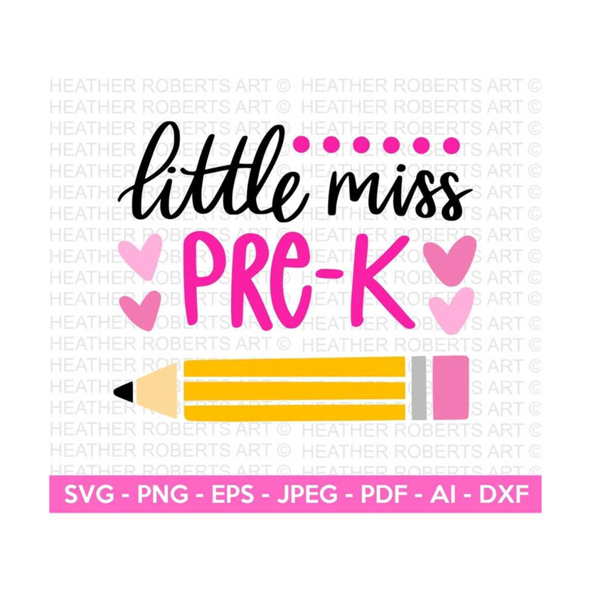 Little Miss Pre-K SVG, Back to School SVG, Grade Level Crew - Inspire