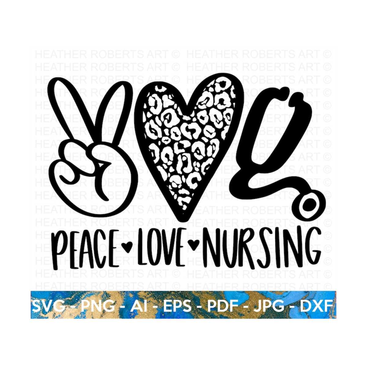 Peace Love Nursing SVG, Nurse SVG, Nurse Life Svg, Nurse Svg | Inspire ...