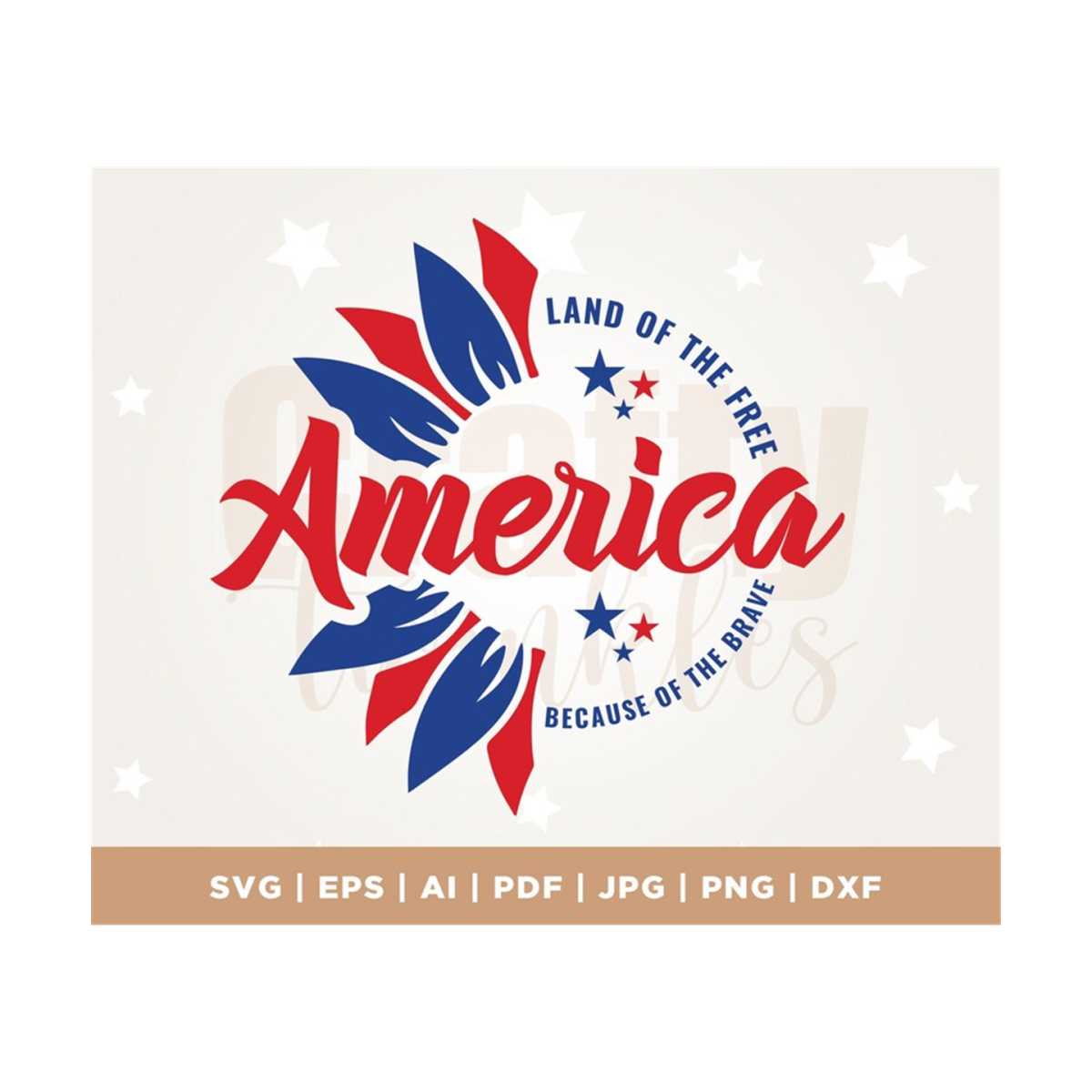 America Land of The Free Because Of The Brave SVG, Patriotic | Inspire ...