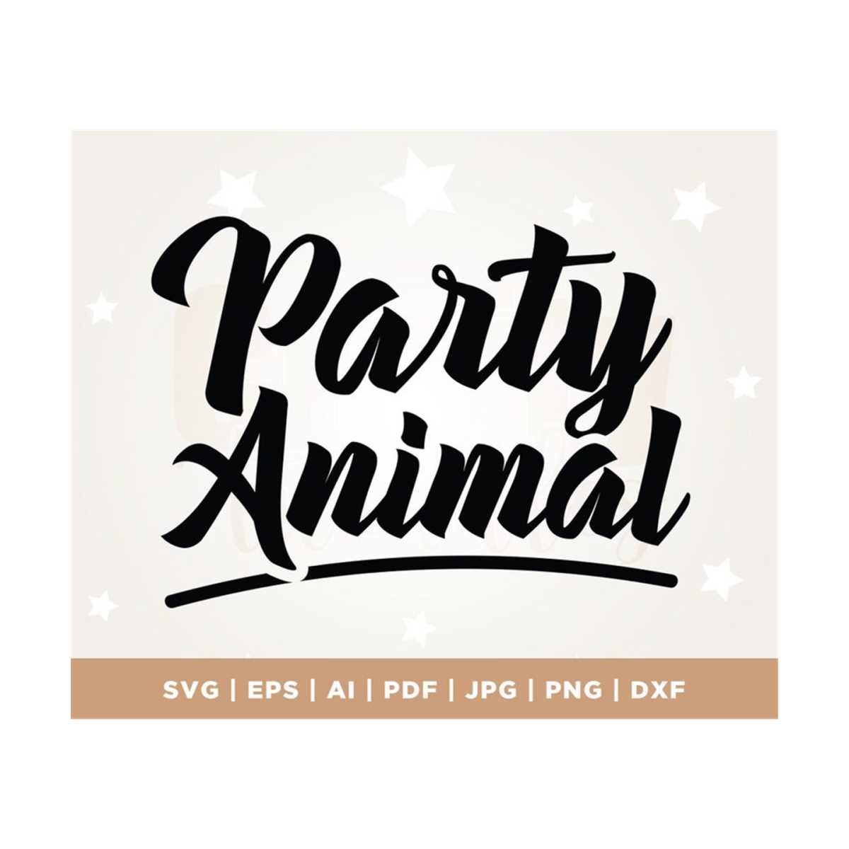 Birthday svg, party animal svg file, svg quote, party time s - Inspire