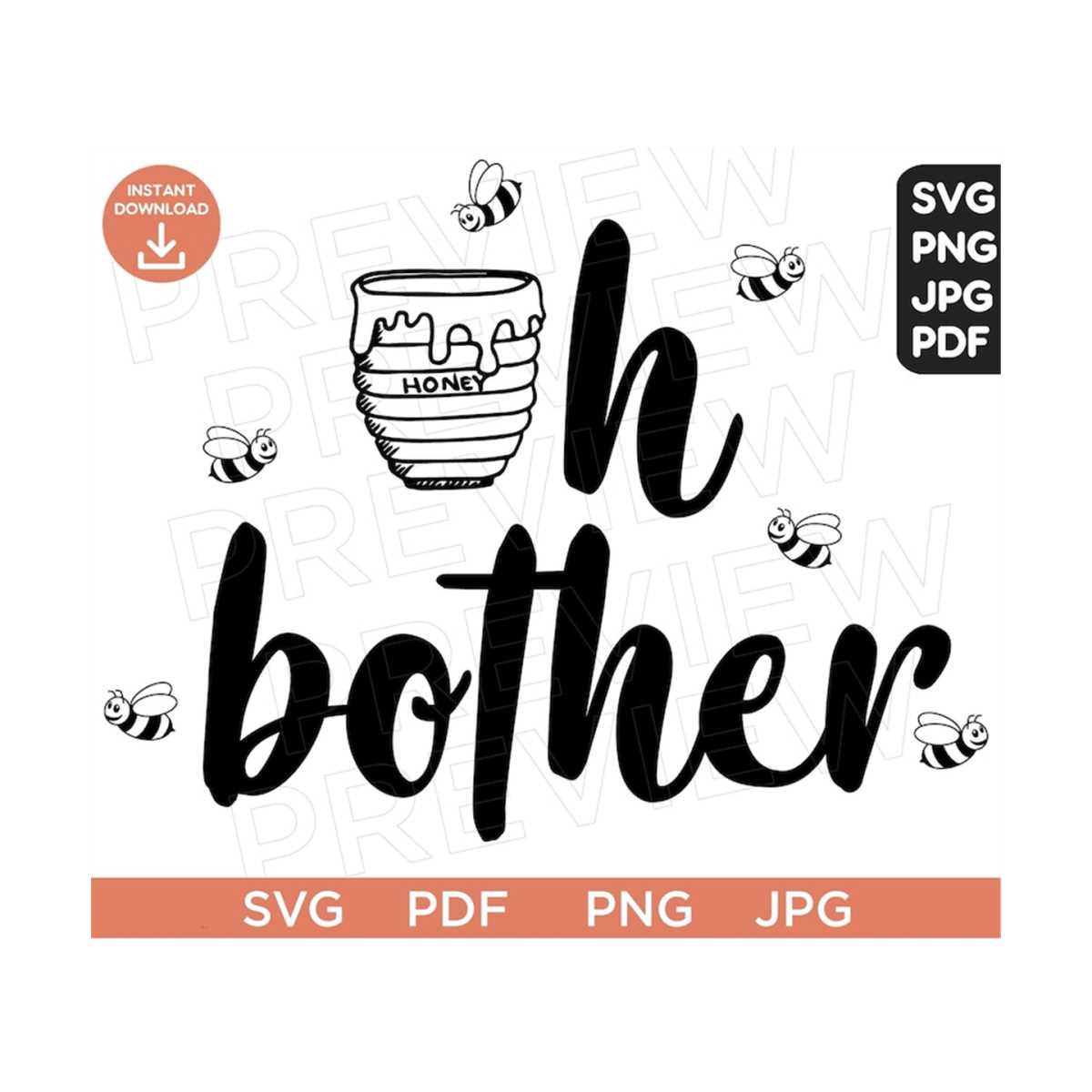 Oh Bother Svg, Winnie Pooh SVG PNG, Pooh Svg, Bear Svg clipa Inspire