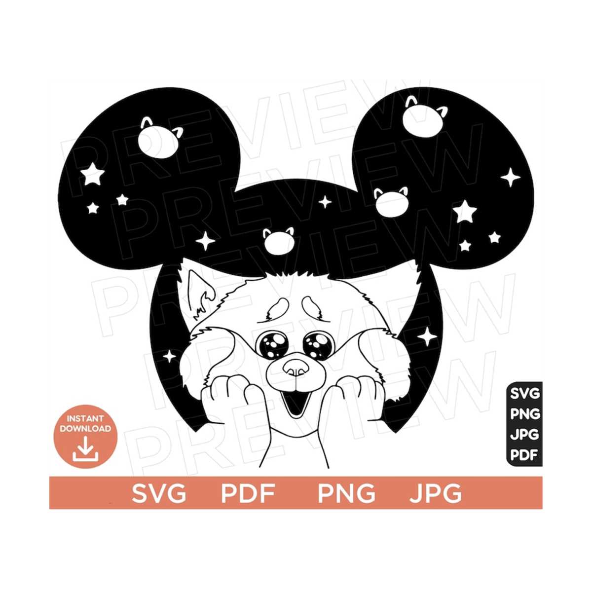 Turning Red Svg, Mei Lee clipart SVG png, Cut File Layered B - Inspire