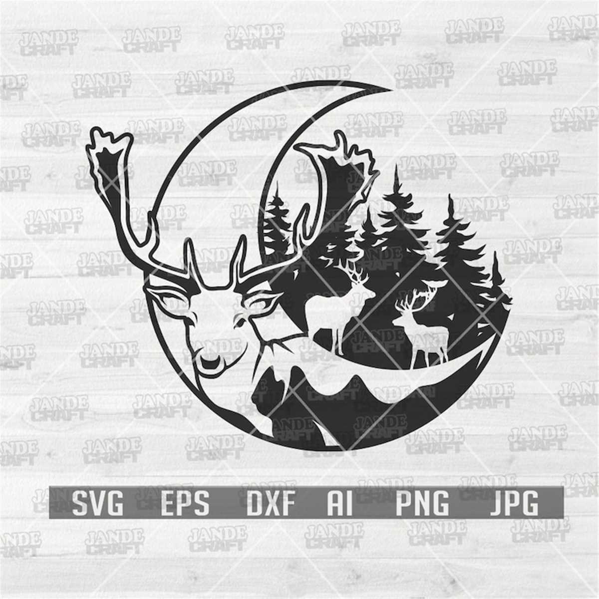 Outdoor Deer Scene svg | Outdoor svg | Outdoor Clipart | Dee | Inspire ...