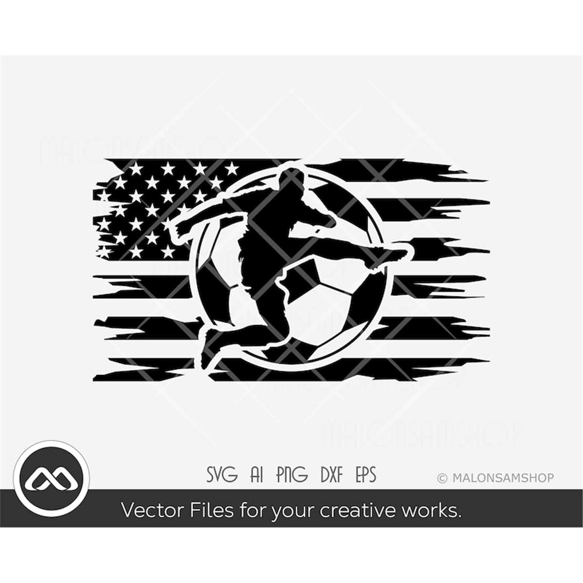 Soccer SVG file Us flag soccer ball svg, patriotic svg, so Inspire