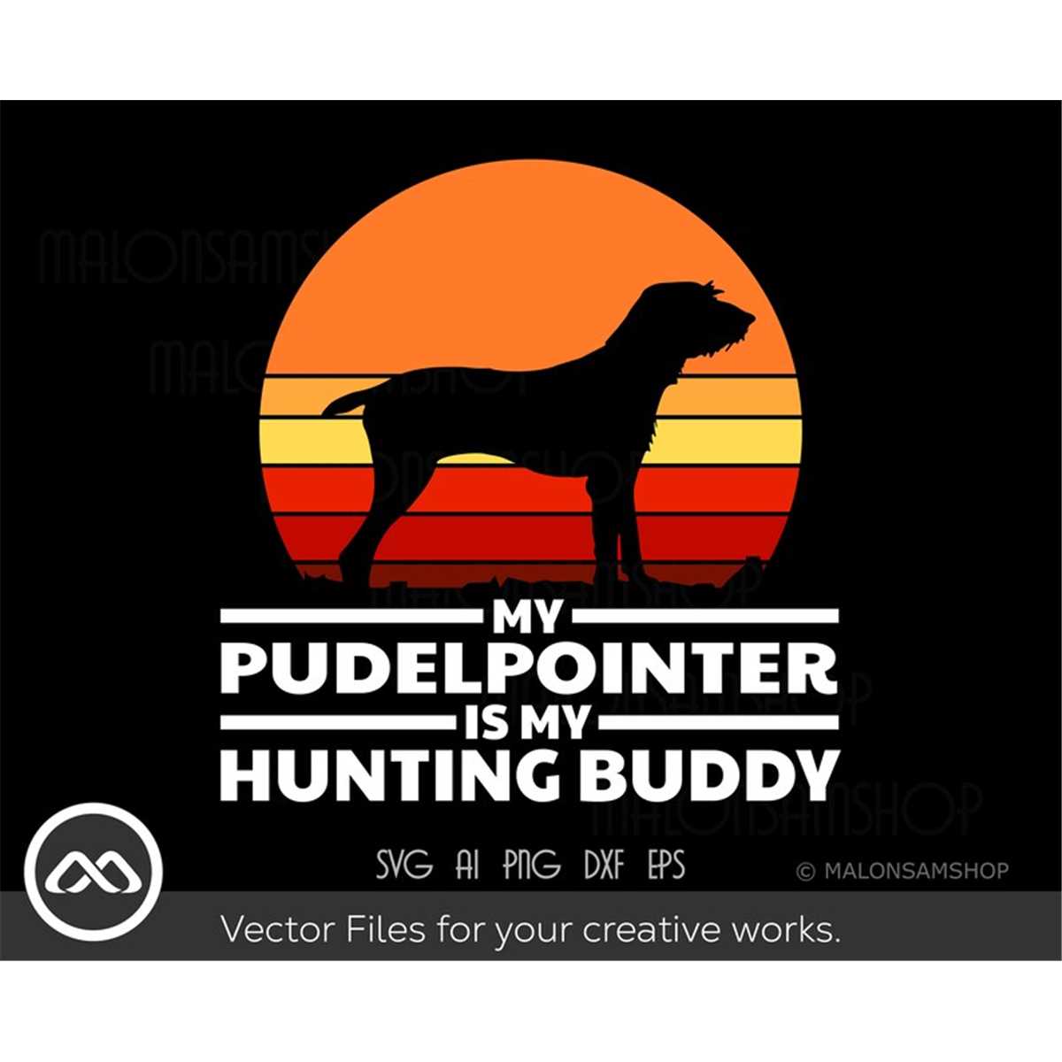 Retro Dog SVG My Pudelpointer - hunting clipart, hunting svg - Inspire ...