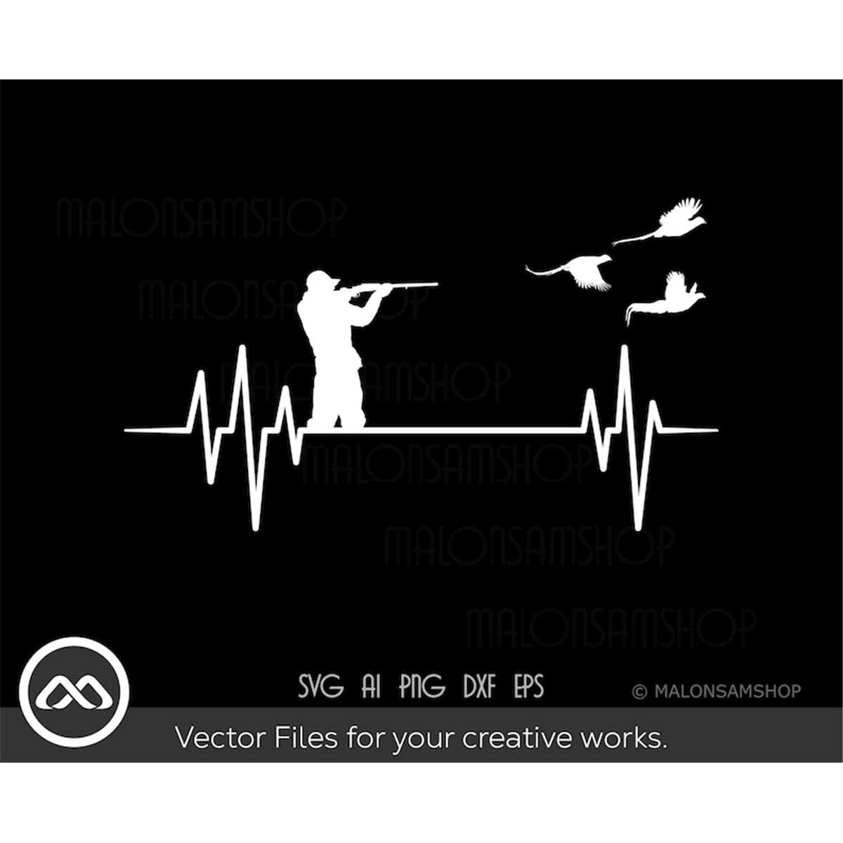 Pheasant Hunting SVG Heartbeat Pheasant SVG, hunting svg, Inspire